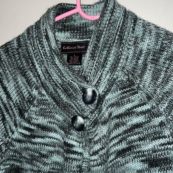 Katharine Street blue/grey Swing Cardigan Sweater Size Large - Picture 5 of 11